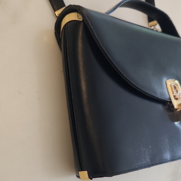 Dior Collectible Vintage 2 Way Bag. Classic Navy Blue With Original Strap! Rare! - Picture 7 of 15